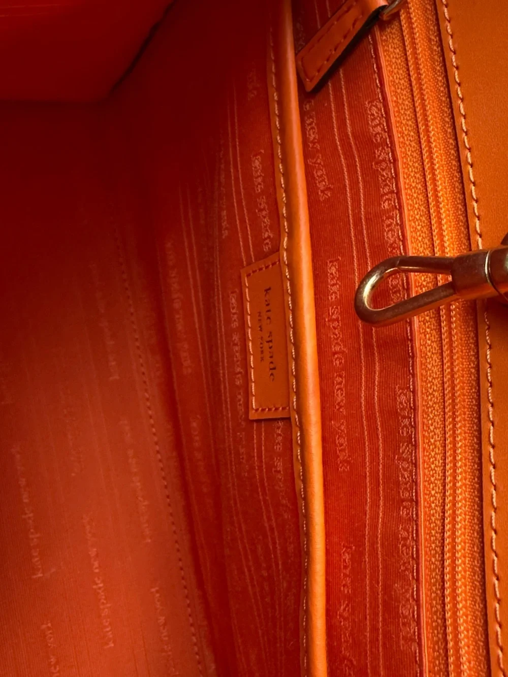 kate spade Orange and White Floral Small Satchel